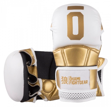 Okami MMA Sparring Gloves Unity – White Gold
